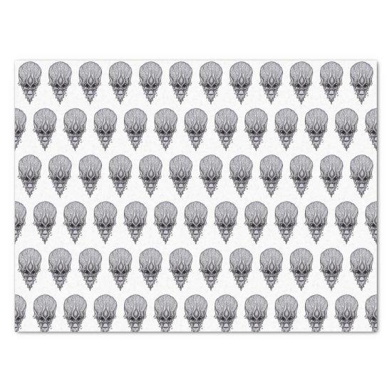 Alien Face , African Skull Facial Reconstruction Tissue Paper