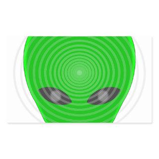 Alien Head Mind Control Rectangular Sticker