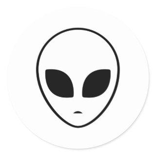 Alien Head Ufo Aliens Space Area 51 Gift Idea Classic Round Sticker