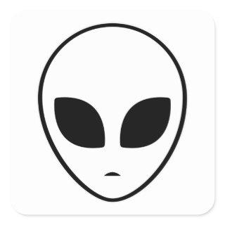 Alien Head Ufo Aliens Space Area 51 Gift Idea Square Sticker
