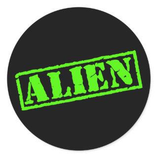 Alien Stamp Classic Round Sticker