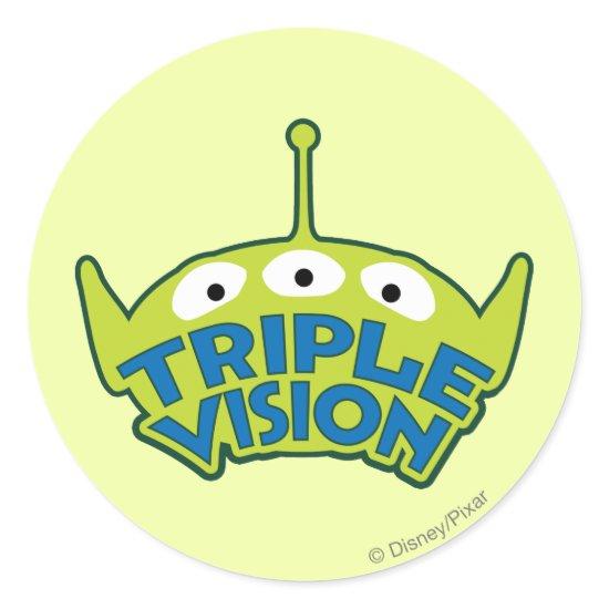 Alien Triple Vision Classic Round Sticker