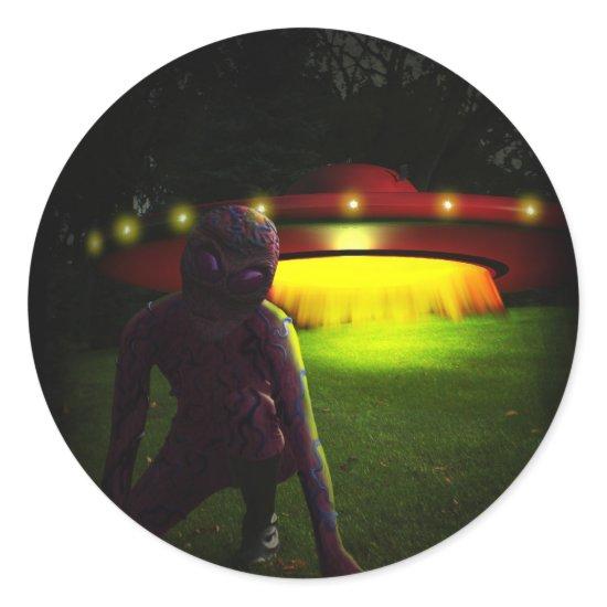 Aliens Have Landed Sticker