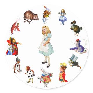 ALL AROUND ALICE IN WONDERLAND CLASSIC ROUND STICKER