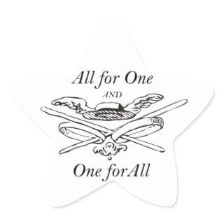 All for One and One for All - The Three Musketeers Star Sticker