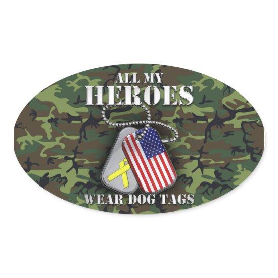 All My Heroes Wear Dog Tags - Camo