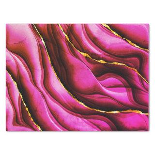 All Occasion Hot Pink Marble Gold Glitter  Tissue Paper