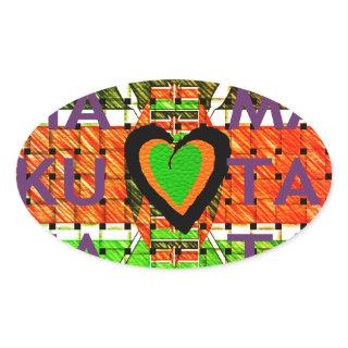 All of Africa In one country. Make it Kenya Flag Oval Sticker