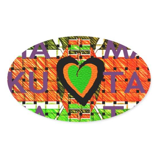 All of Africa In one country. Make it Kenya Flag Oval Sticker