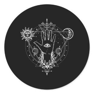 All Seeing Eye Mystic Blackcraft Classic Round Sticker