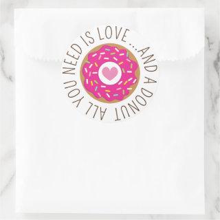 All you need is love and a donut wedding labels