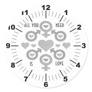 All You Need Is Love Classic Round Sticker