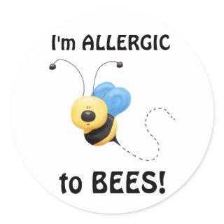 Allergic To Bees set of 20 Stickers