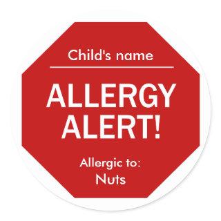 Allergy Alert stickers