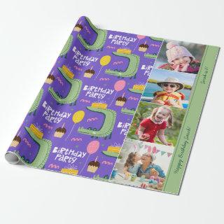 Alligator Pattern Birthday Party Text and Photo