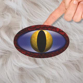 Alligator Red Yellow Faux Leather Eye Oval Sticker