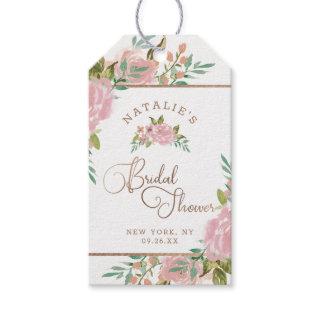 Alluring Rose Vintage Dusty Pink Bridal Shower Gift Tags