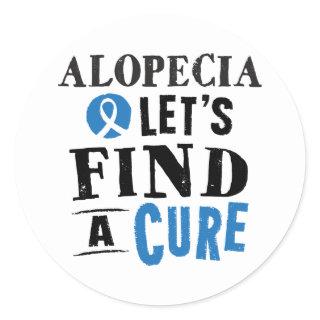 Alopecia Lets Find A Cure Support Ribbon Stickers