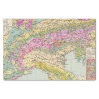Alpenlander - Atlas Map of the Alps Tissue Paper