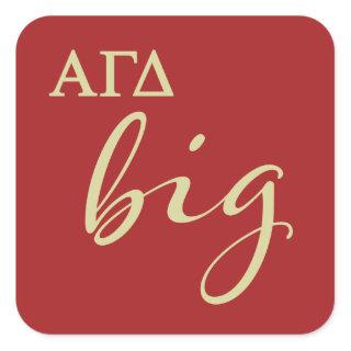 Alpha Gamma Delta Big Script Square Sticker
