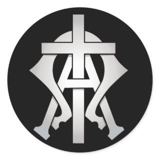 Alpha & Omega Classic Round Sticker