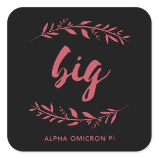 Alpha Omicron Pi Big Wreath Square Sticker