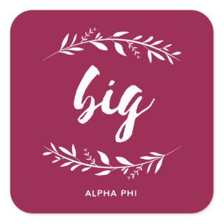 Alpha Phi | Big Wreath Square Sticker