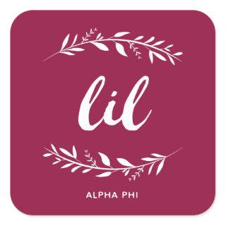 Alpha Phi | Lil Wreath Square Sticker