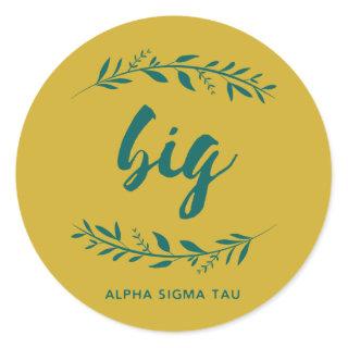 Alpha Sigma Tau Big Wreath Classic Round Sticker