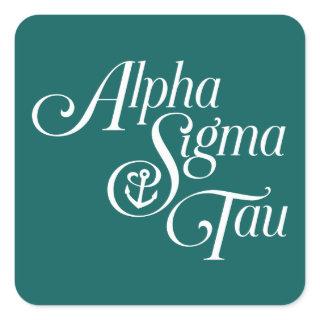 Alpha Sigma Tau Vertical Mark Square Sticker