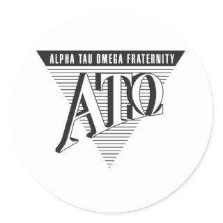 Alpha Tau Omega Name and Letters Classic Round Sticker