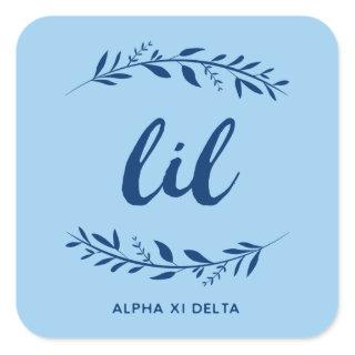 Alpha Xi Delta Lil Wreath Square Sticker