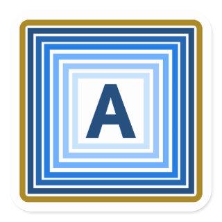 Alphabet Boutique Stickers: Choose Your Letter Squ Square Sticker