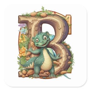 Alphabets Alive: B is for Dragon Square Sticker