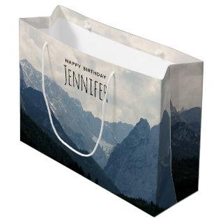 Alpine Mountains Country Nature Photo Birthday Large Gift Bag
