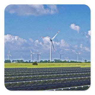 Alternative Energy - Solar and Wind Square Sticker