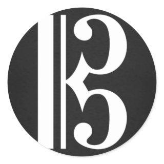 Alto Clef in Black Sticker