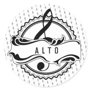 Alto Singer Musical Note Sticker