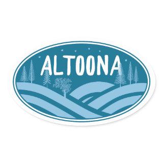 Altoona Pennsylvania Outdoors Oval Sticker