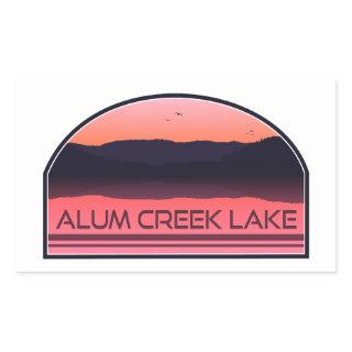 Alum Creek Lake Ohio Red Sunrise Rectangular Sticker