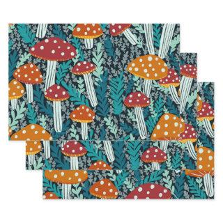Amanita Magical Mushroom Fern Pattern Gift  Sheets