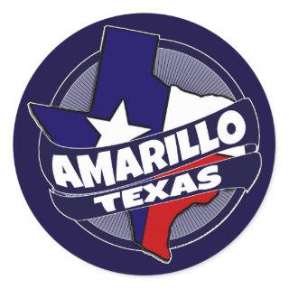 Amarillo Texas flag burst stickers