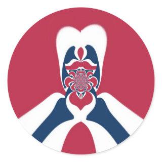 Amazing Abstract E.T. Art Print Classic Round Sticker
