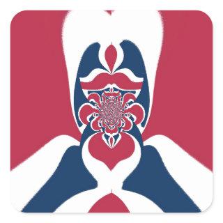 Amazing Abstract E.T. Art Print Square Sticker
