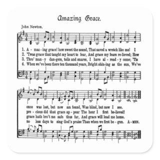 AMAZING GRACE-STICKER SQUARE STICKER