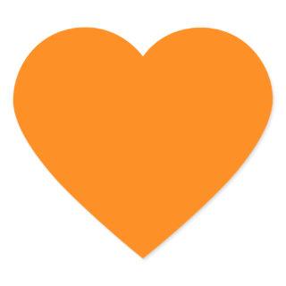 Amber (SAE/ECE) (solid color)  Heart Sticker