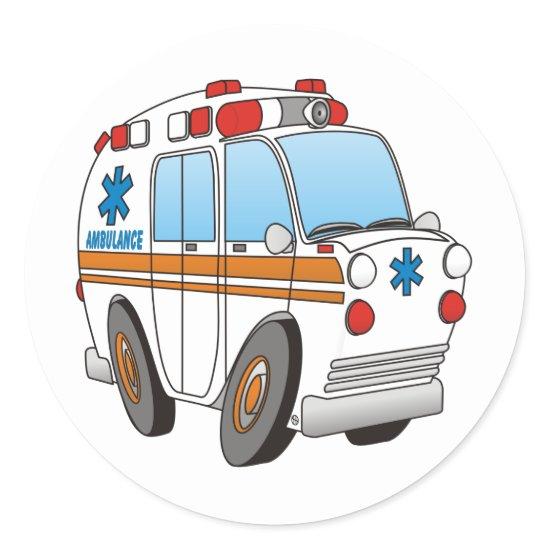 Ambulance Classic Round Sticker