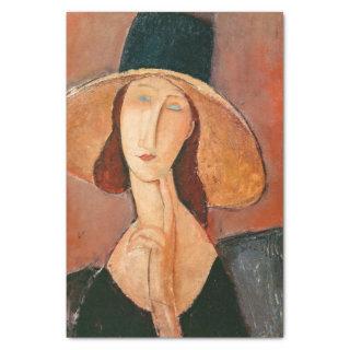 Amedeo Modigliani - Jeanne Hebuterne in Large Hat Tissue Paper