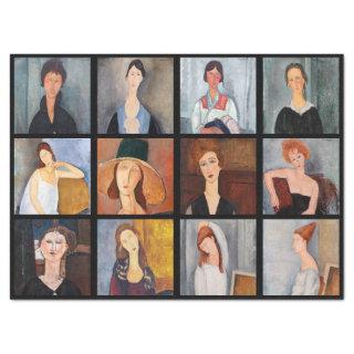 Amedeo Modigliani - Masterpieces Collage Poster Tissue Paper