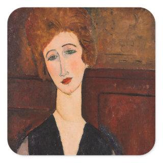 Amedeo Modigliani - Portrait of a Woman Square Sticker